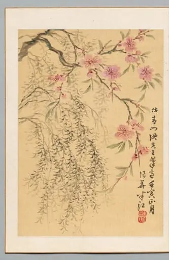Peach Blossoms and Willows, by Okada Hankō