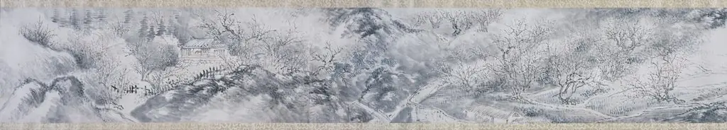 Plum Viewing at Tsukigase, by Okada Hankō