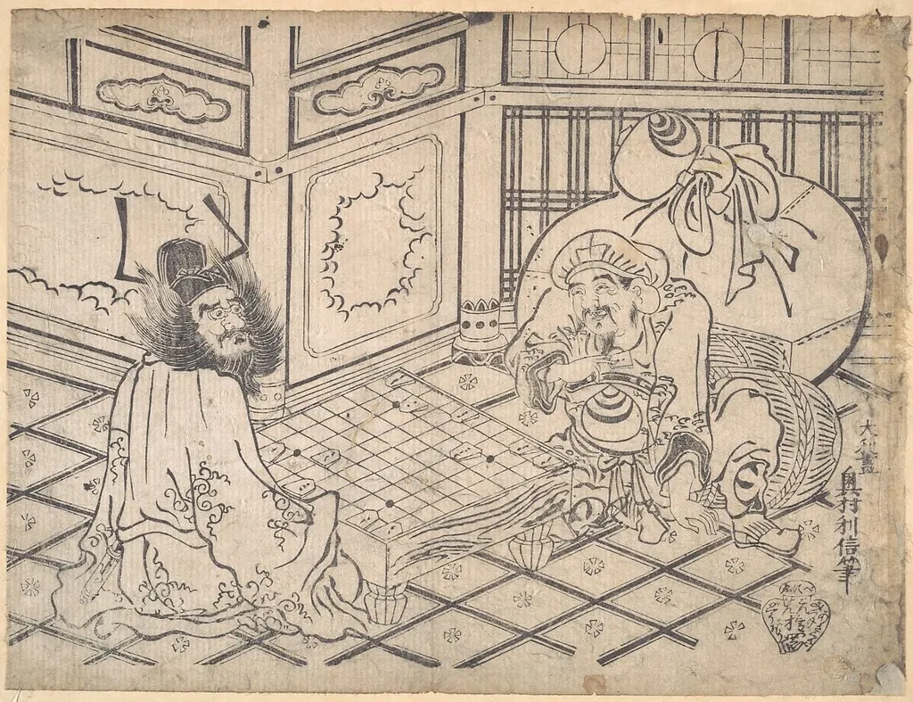 Untitled, by Okumura Toshinobu, ink, 1730