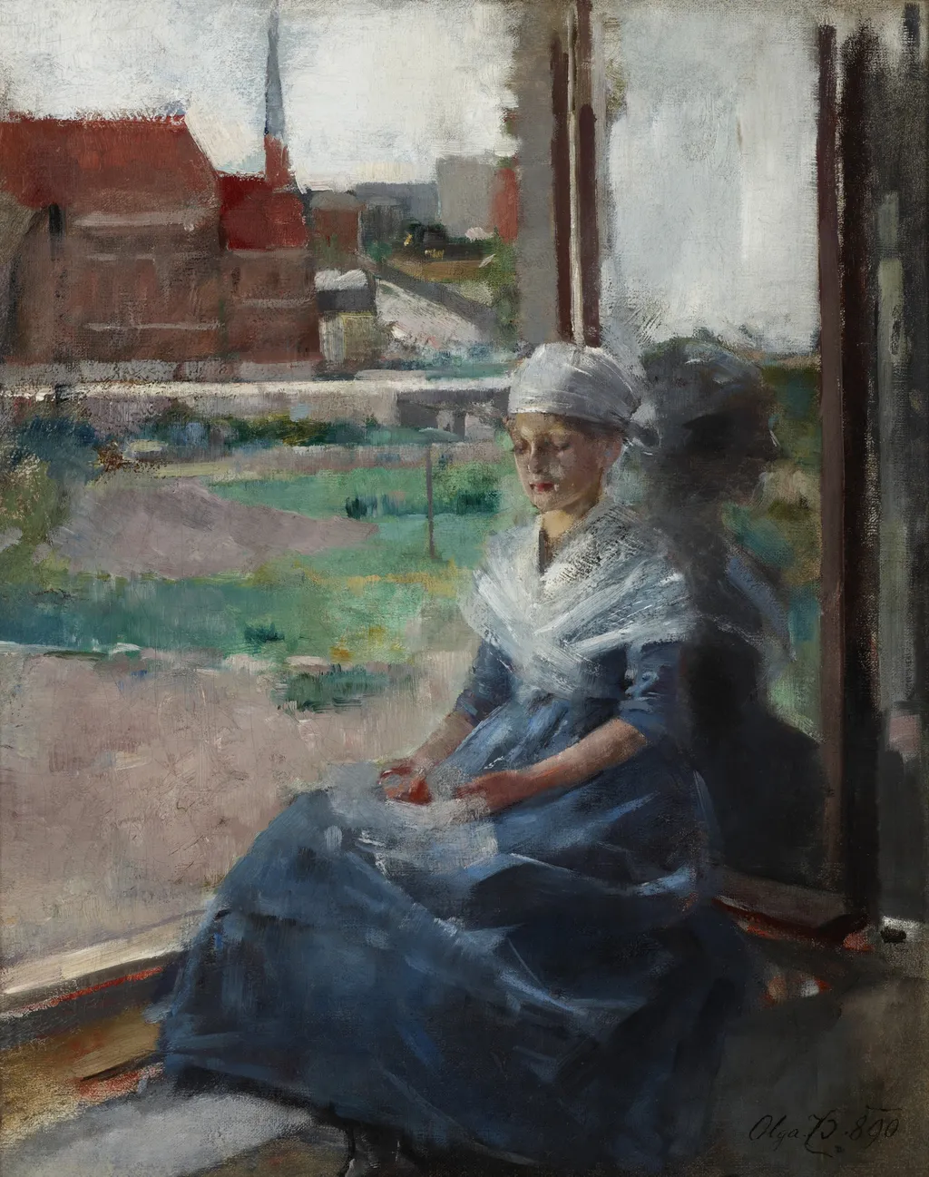 Breton Woman (Version II), by Olga Boznańska, oil, 1896