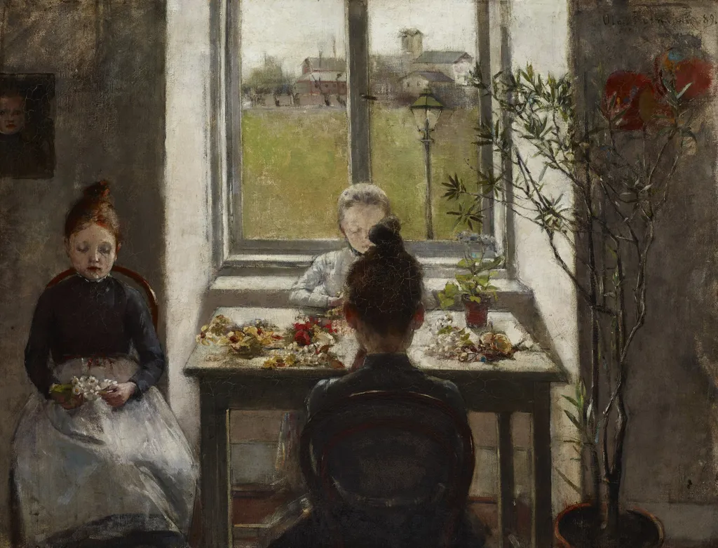 Flower Gardens, by Olga Boznańska, oil, 1895