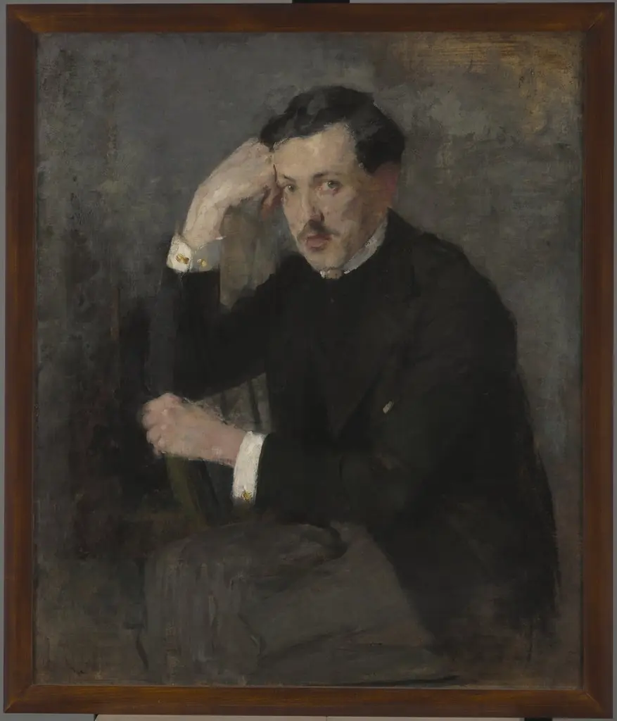 Portrait of Józef Czajkowski – two-sided painting, by Olga Boznańska