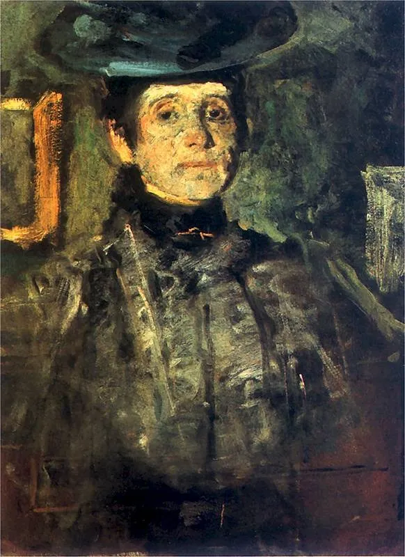 Self-Portrait, by Olga Boznańska, oil, 1912