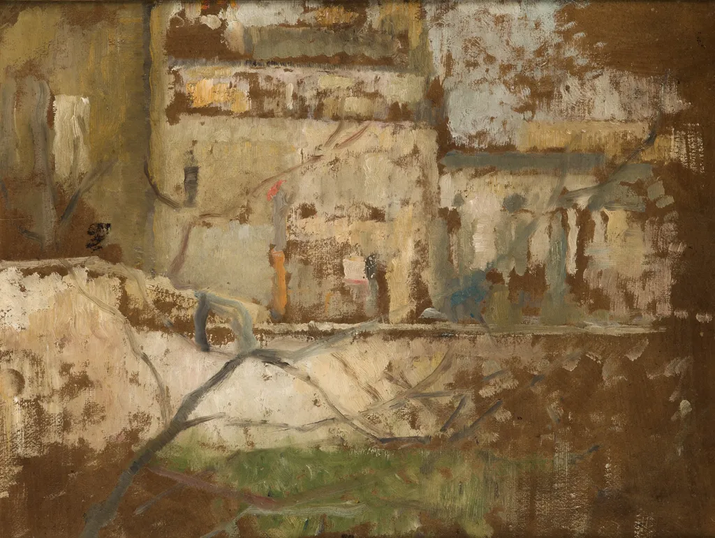 View from the Studio's Window – two-sided painting, by Olga Boznańska, unspecified, 1900