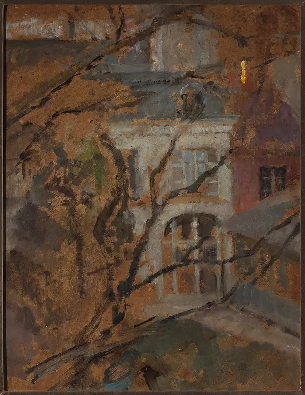 View from the window of the studio in Kraków, by Olga Boznańska
