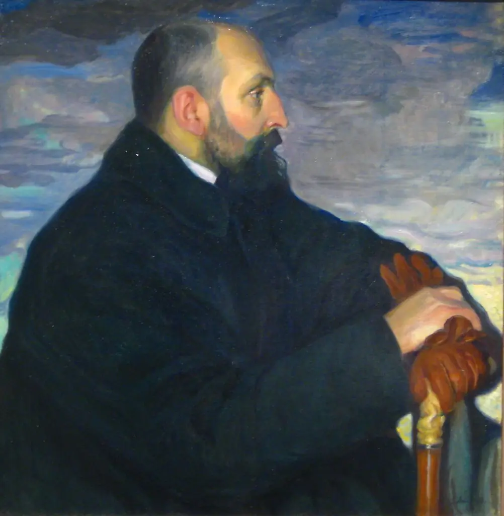 Portrait of the Artist Dmitry Kardovsky, by Olga Della-Vos-Kardovskaya