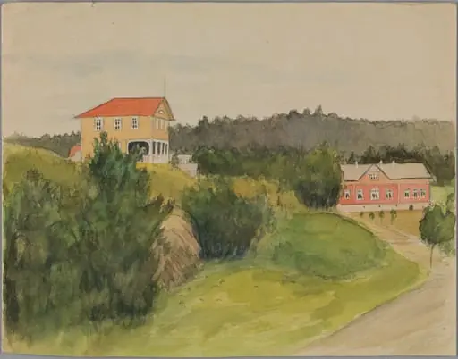 Finnbyn täysihoitolan keltainen paviljonki, by Olga Forslund