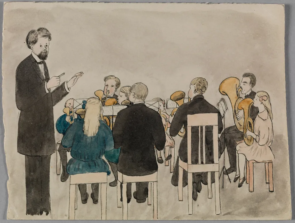 Käyrätorviorkesteri (Kansankorkeakoulun toverikunta), by Olga Forslund