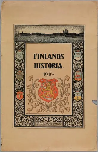 Kirjankannen malli teokseen Finlands Historia
