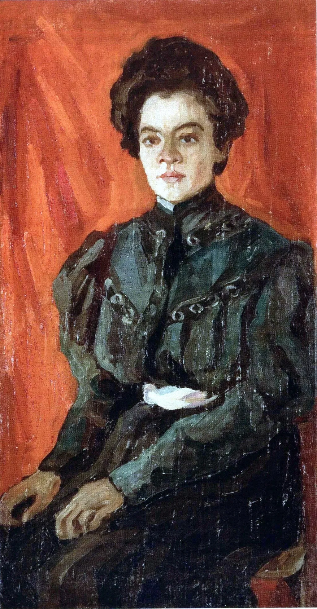 Female Portrait, by Olga Rozanova, oil, 1907