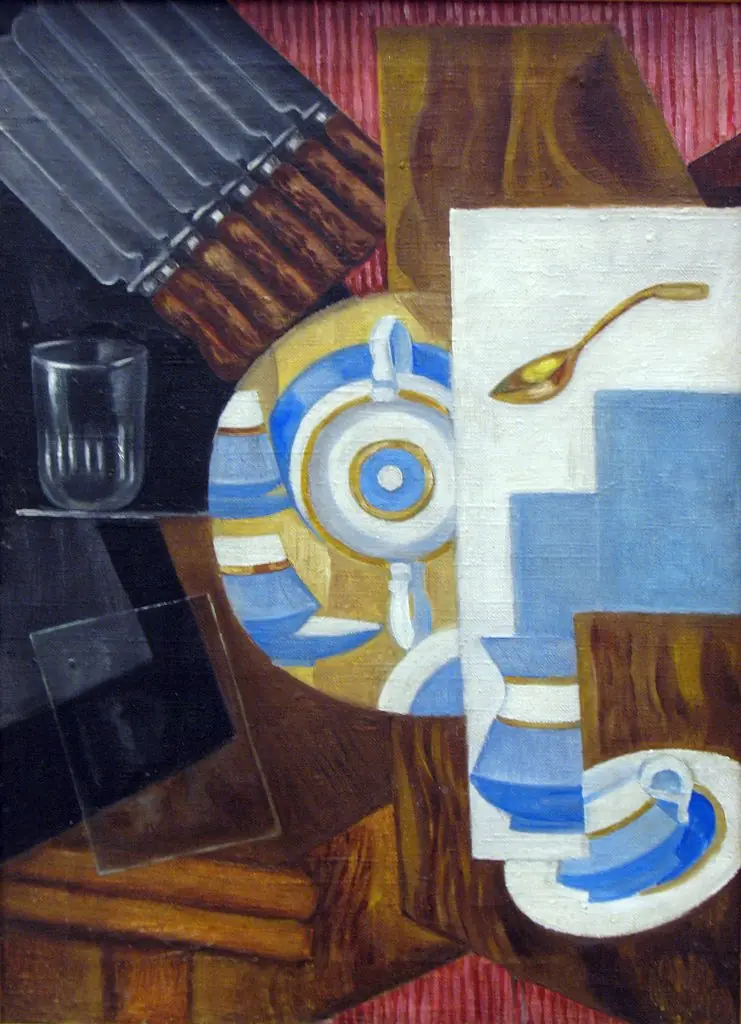 Sideboard with Dishes, by Olga Rozanova