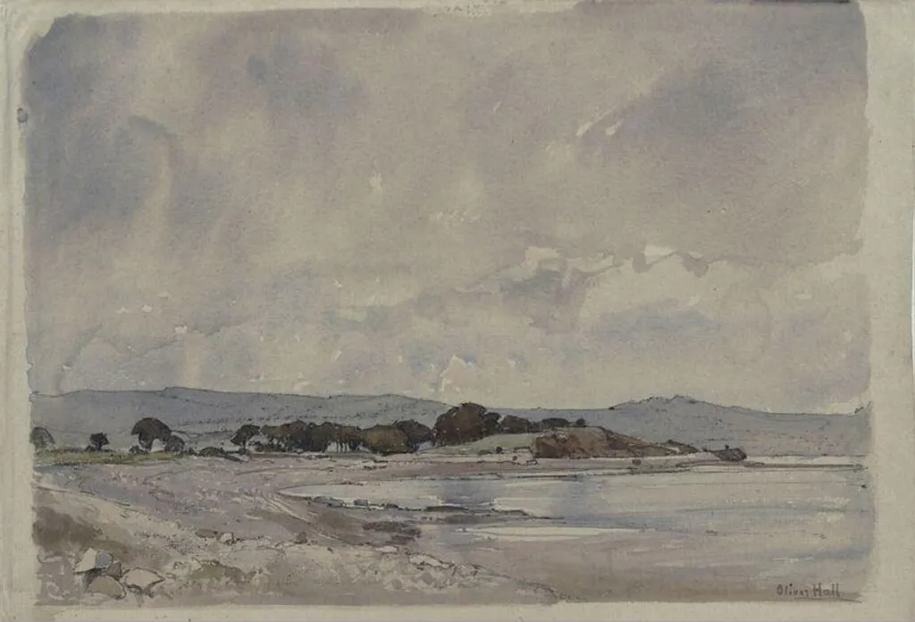Wad-head, Bardsea, by Oliver Hall, watercolor, 1950
