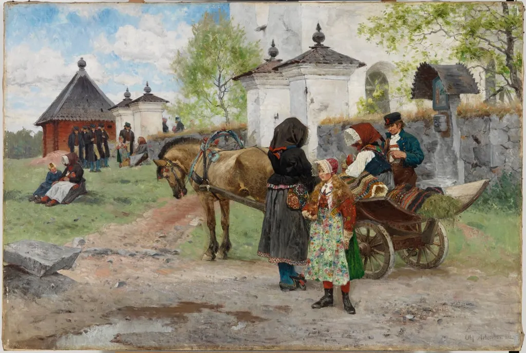 Sunnuntai Flodan kirkolla Taalainmaassa, by Olof Arborelius, unspecified