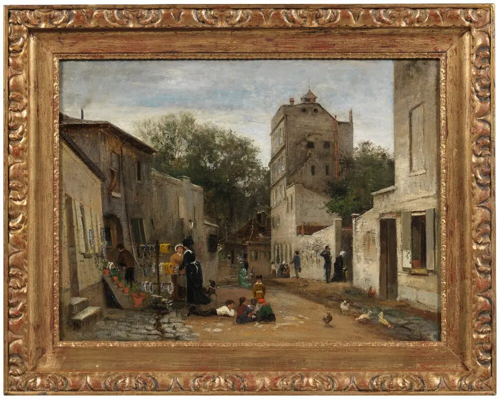 A Street in Montmartre, Paris, by Olof Hermelin
