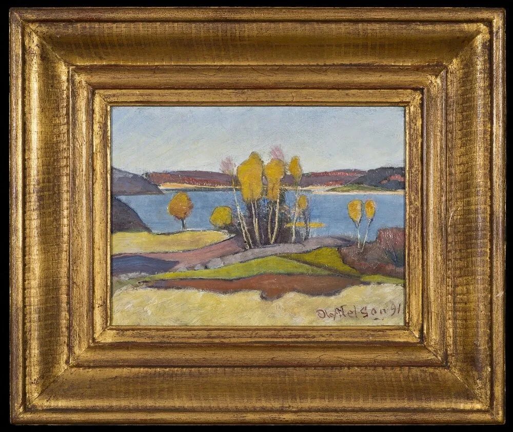 Höst vid Vänern (Åmål), by Olof Sager-Nelson, oil, 1896