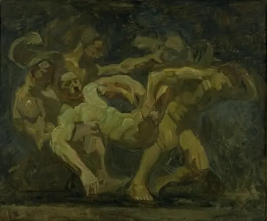 The Fight for the Corpse of Patroclus, by Oluf Hartmann