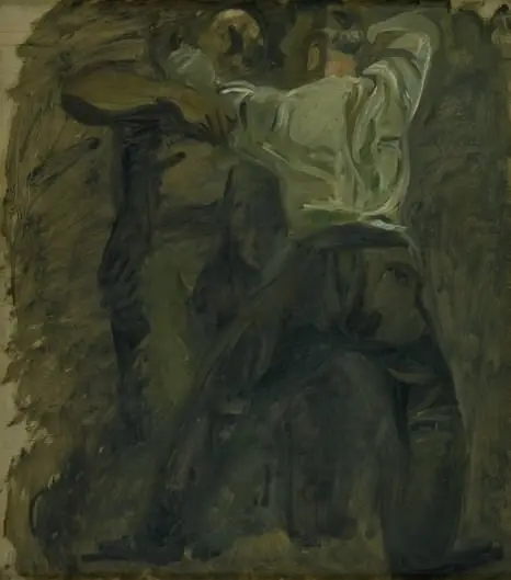 Two Men Fighting, by Oluf Hartmann