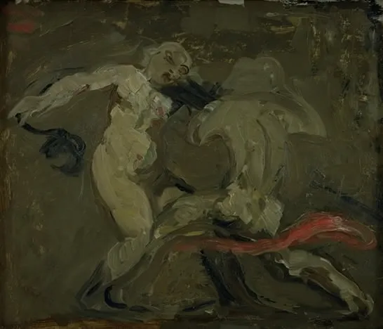 Two Witches Fighting, by Oluf Hartmann, unspecified, 1901