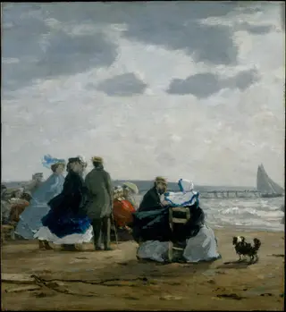 On the Beach, Dieppe, by Eugène Louis Boudin