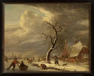 On the frozen canal