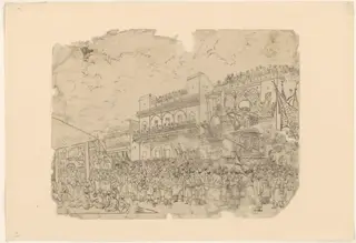 One of Thirty-two paintings depicting festivals, ceremonies and occupations.