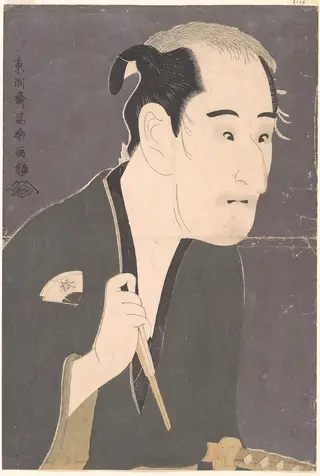 東洲斎写楽画  尾上松助の松下酒之進  『敵討乗合話』|Onoe Matsusuke I as Matsushita Mikinojō in the Play "Katakiuchi noriyaibanashi", by Tōshūsai Sharaku