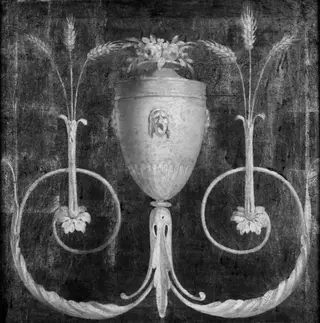Ornamental panel, presumably a wall decoration.