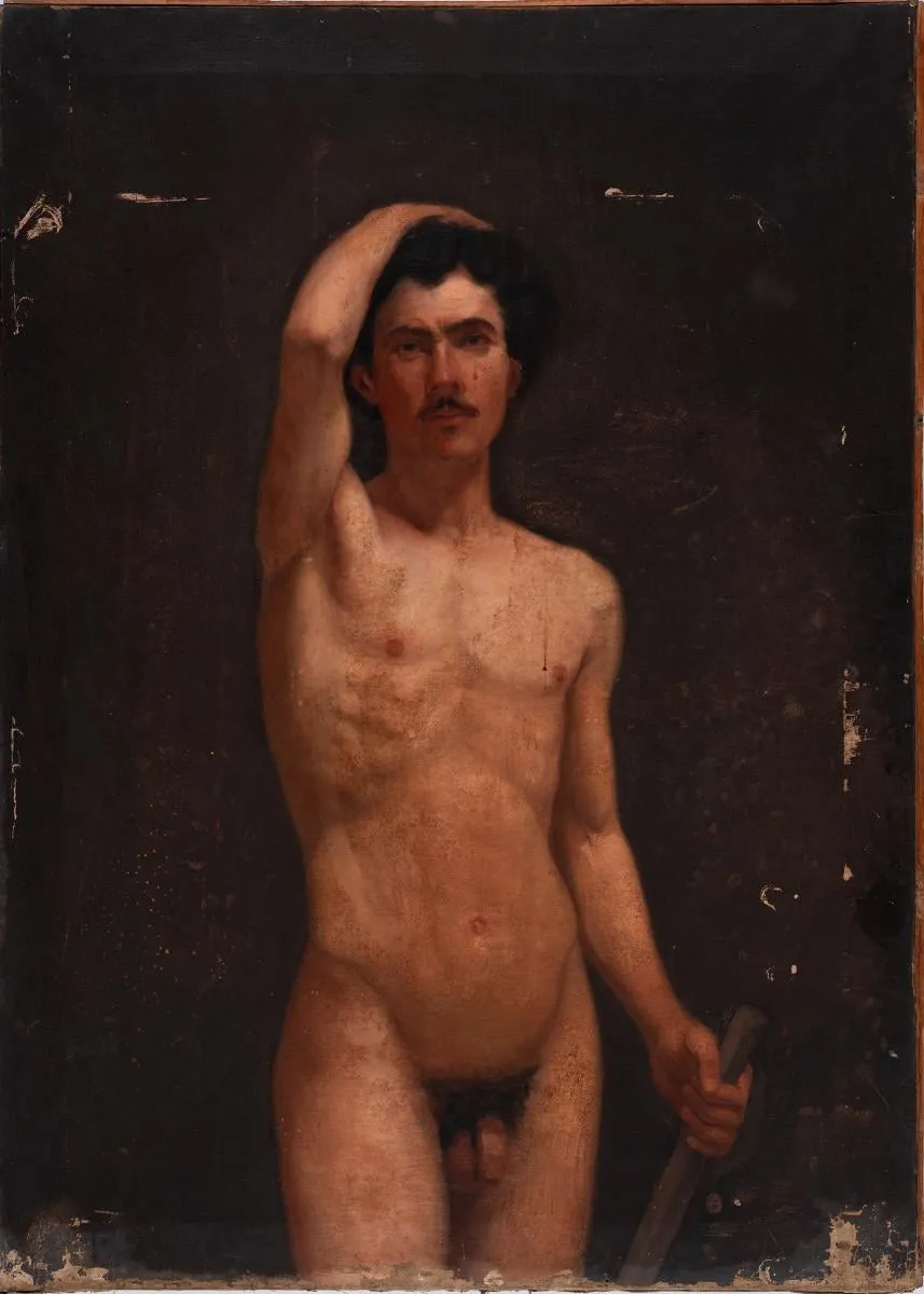 Study of semi-nude, by Orphan