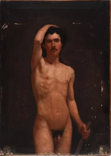 Study of semi-nude, by Orphan