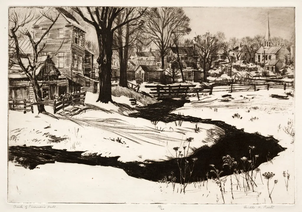 Back of Firemen's Hall, by Orville Houghton Peets, 1934