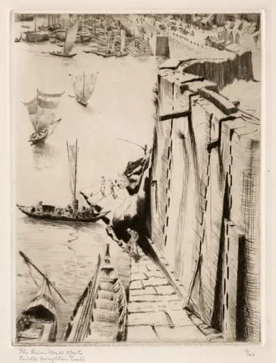 River Wall, Oporto, by Orville Houghton Peets