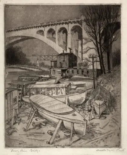 Rocky River Bridge, by Orville Houghton Peets