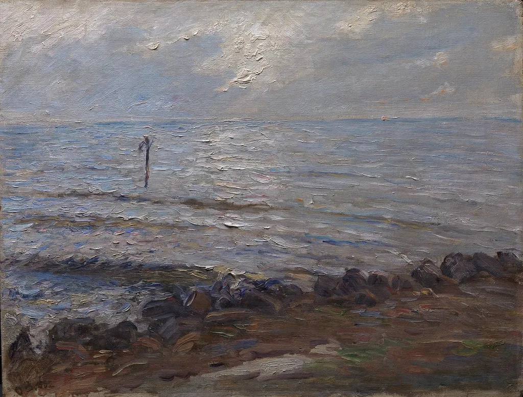 Sunlight over the Sea, by Oscar Björck, oil, 1892