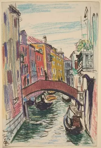 Canal, Venice, by Oscar F. Bluemner