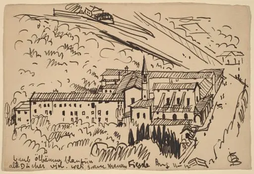 Fiesole, Cloister of S. Domenico, by Oscar F. Bluemner