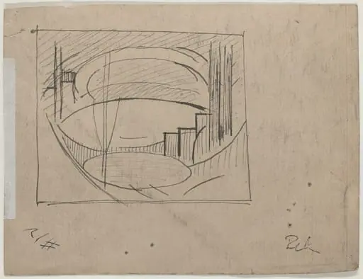 Study for "Soho" (verso), by Oscar F. Bluemner