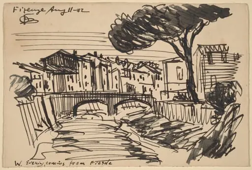 The Arno in the Evening, Florence, by Oscar F. Bluemner
