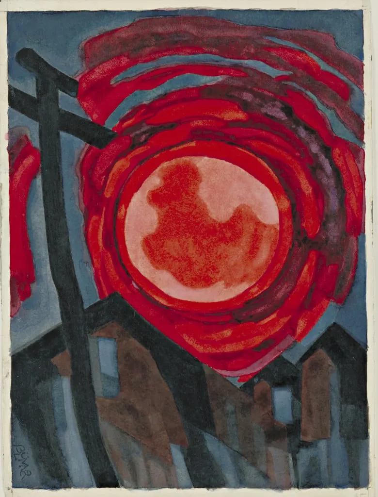 Untitled, by Oscar Florianus Bluemner, watercolor, 1927