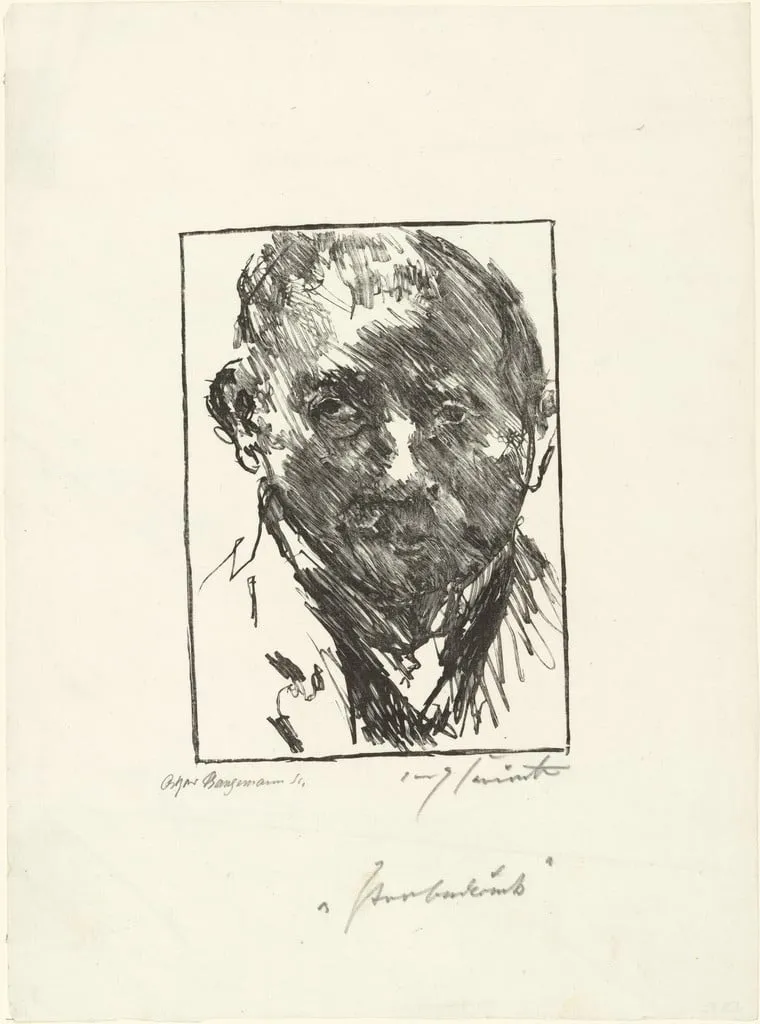 Untitled, by Oskar Bangemann Lovis Corinth, ink, 1923