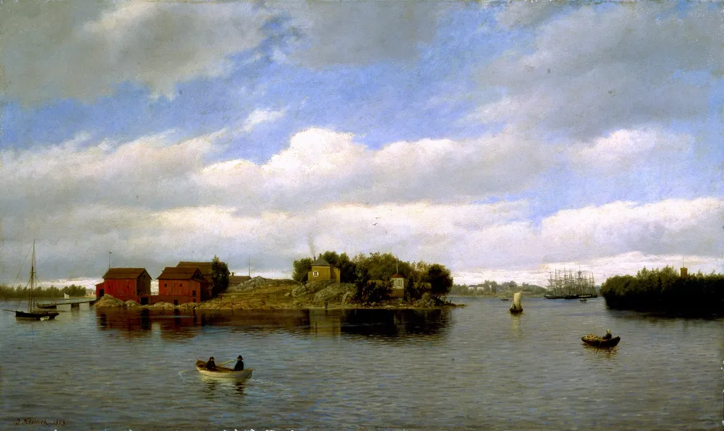 Hanasaari Sörnäisten edustalla, by Oskar Conrad Kleineh