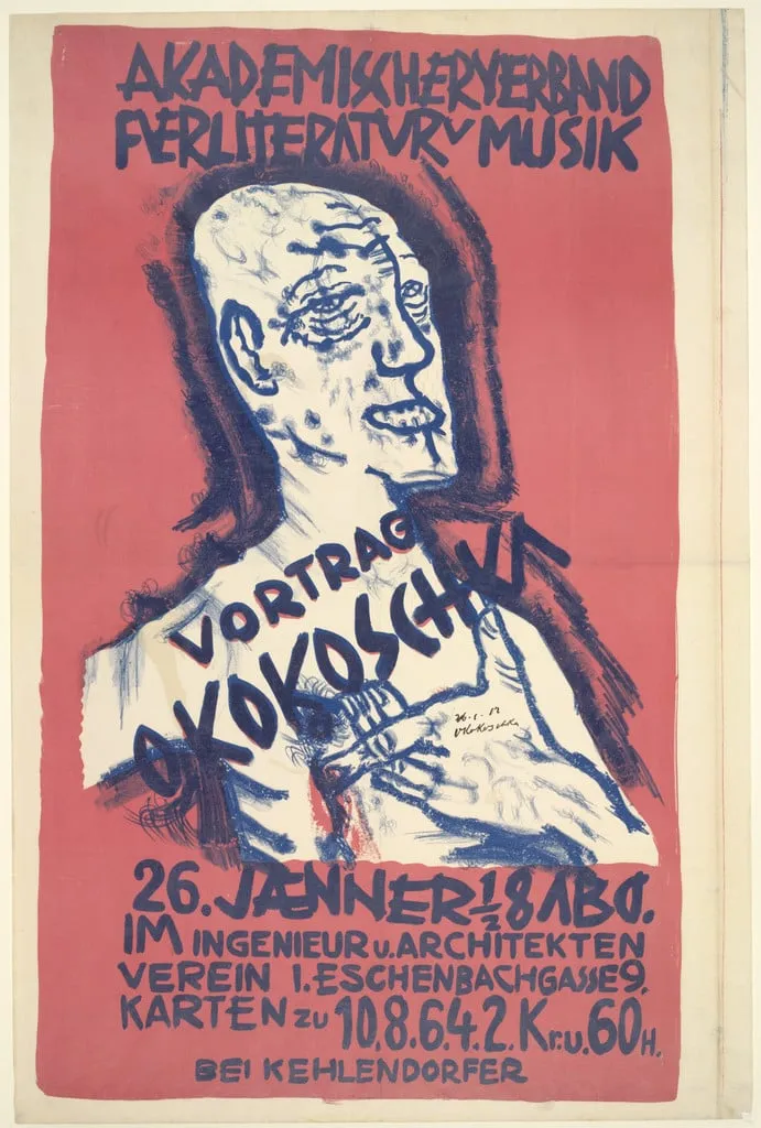 Untitled, by Oskar Kokoschka, ink, 1912