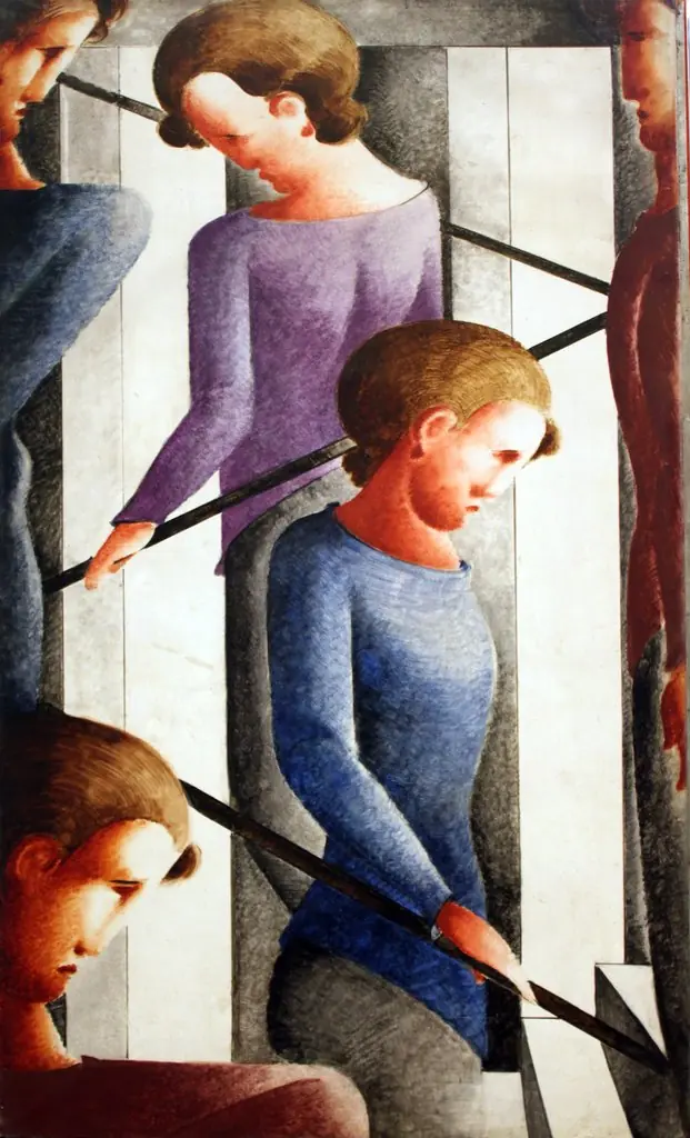 Stairway Scene, by Oskar Schlemmer