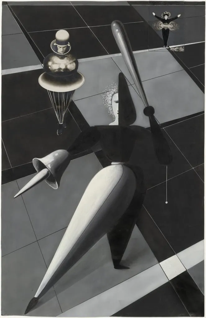 Untitled, by Oskar Schlemmer, gouache, 1924