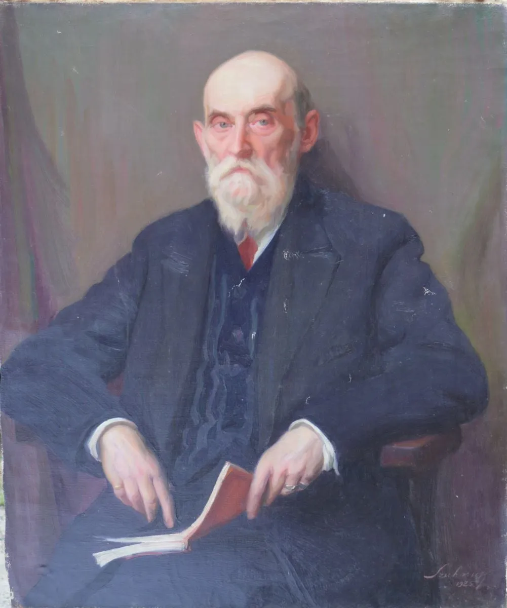 Portret (Constantin Lahovari, fost președinte al societății Ileana?), by Oskar Szuhanek, unspecified, 1925