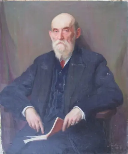Portret (Constantin Lahovari, fost președinte al societății Ileana?), by Oskar Szuhanek