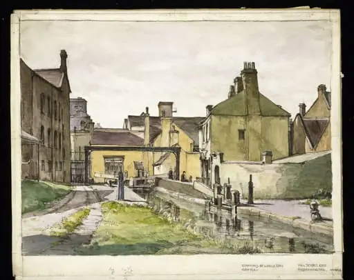 Mill Street Lock, Kidderminster, by Osmond Hick Bissell