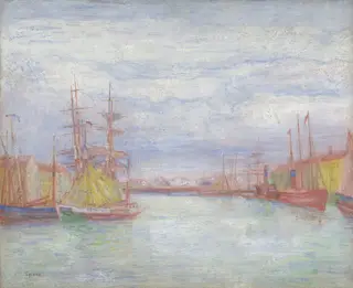 Ostend Harbour, by James Ensor