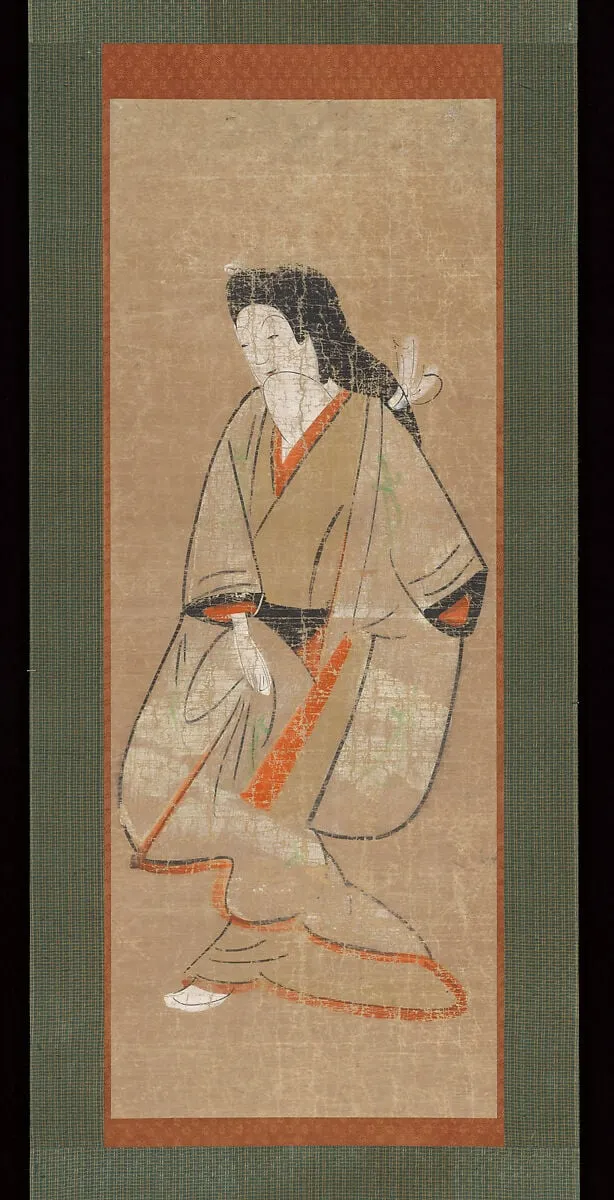 白無垢美人図大津絵|Ōtsu-e of Courtesan in White, ink, 1834