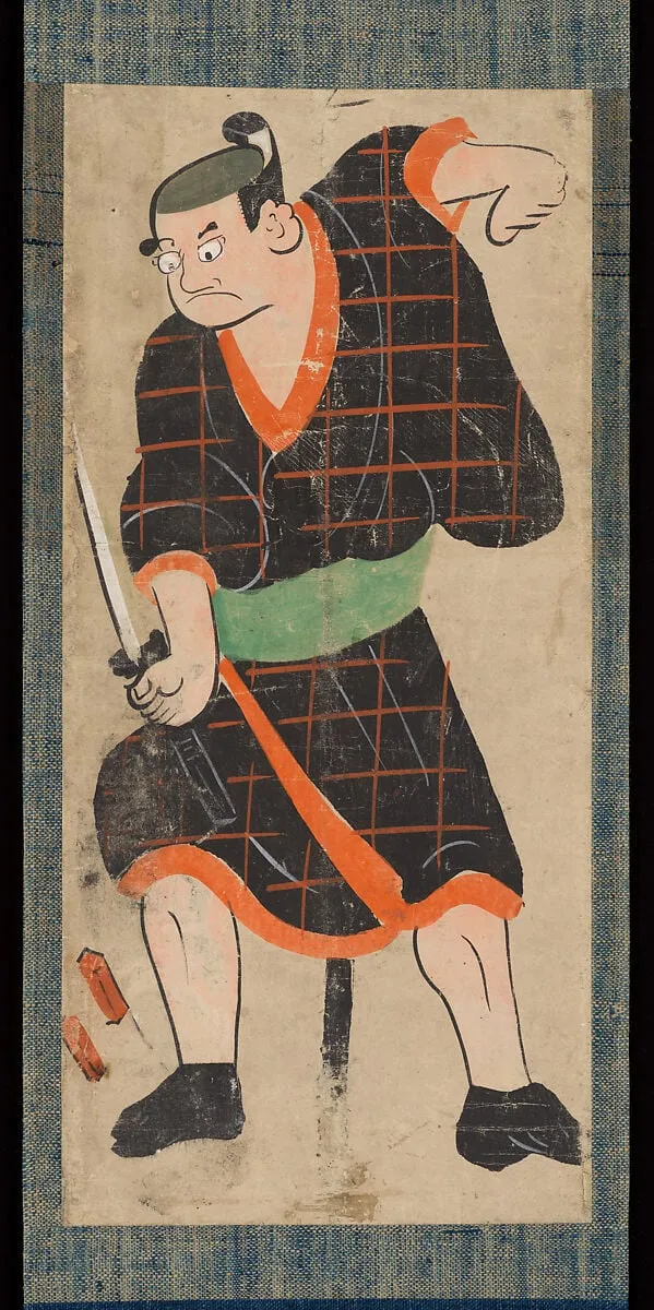 布袋市右衛門図大津絵|Ōtsu-e of Kabuki Actor Playing Hotei Ichiemon, ink, 1716