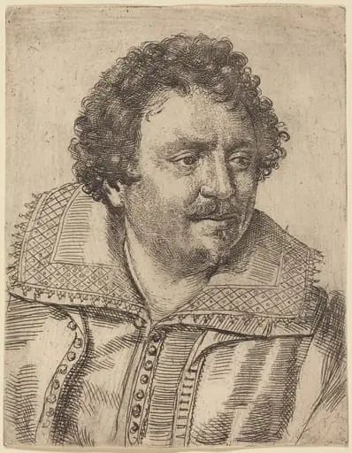 A Man with a Moustache and Goatee, Facing Right, by Ottavio Leoni